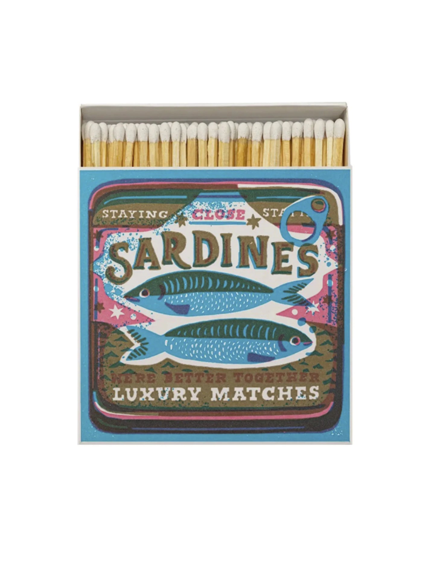 Archivist Luxury Matches Better Together Sardines by The Printed Peanut | Archivist | Miss Arthur | Home Goods | Tasmania