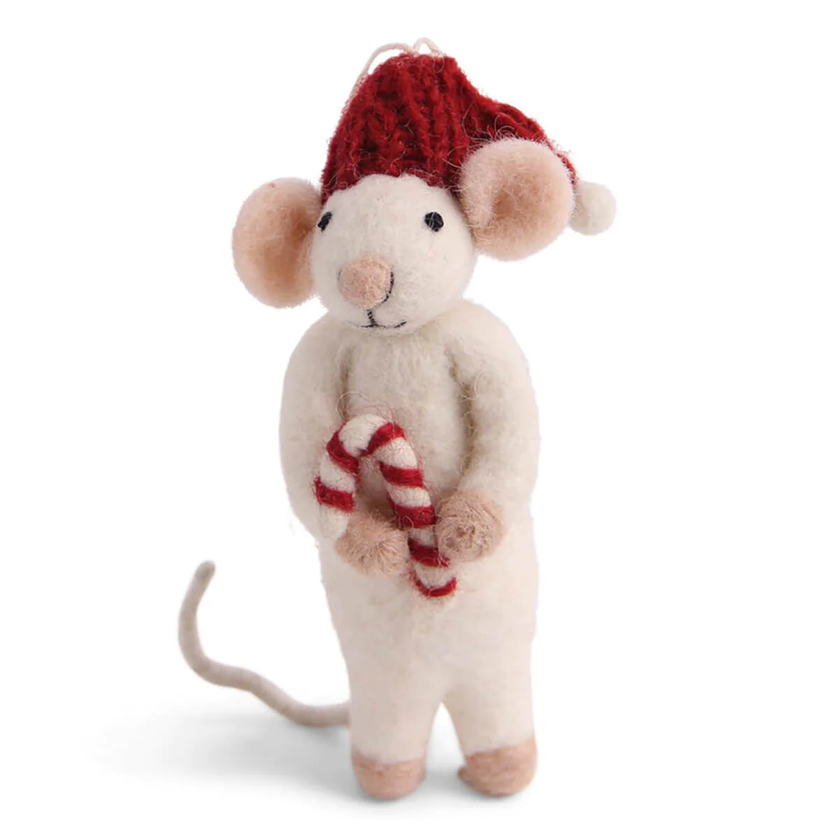 White Mouse with Candy Cane | Gry & Sif | Miss Arthur | Home Goods | Tasmania