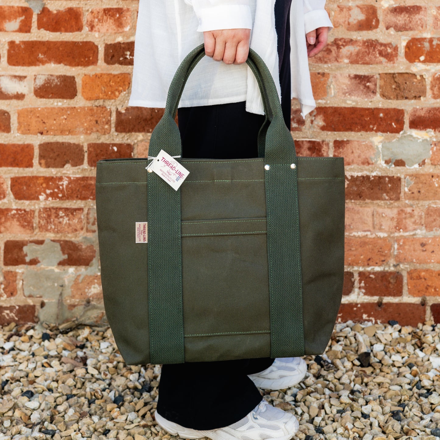 Threadline Heavy Canvas Tote Medium Green | Threadline | Miss Arthur | Home Goods | Tasmania