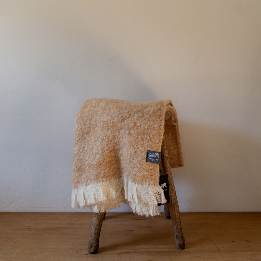 Waverley Mills Alpaca Throw Almond | Waverley Mills | Miss Arthur | Home Goods | Tasmania
