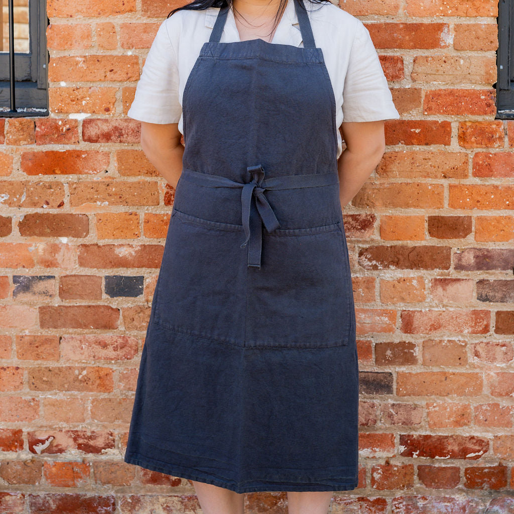 Charvet Éditions French Linen Apron Acier | Charvet Éditions | Miss Arthur | Home Goods | Tasmania