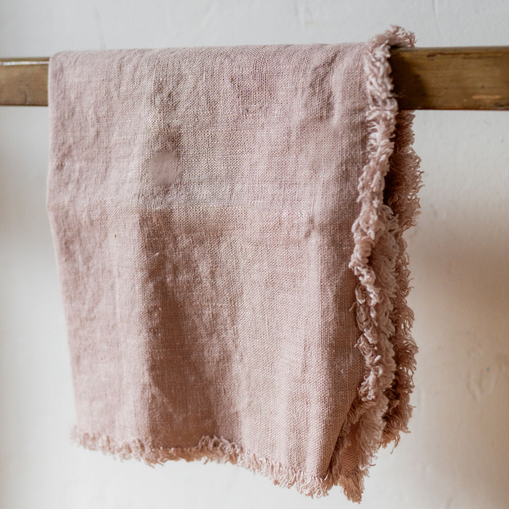 Aqua Vireo Swedish Linen Serviette Blush | Aqua Vireo | Miss Arthur | Home Goods | Tasmania