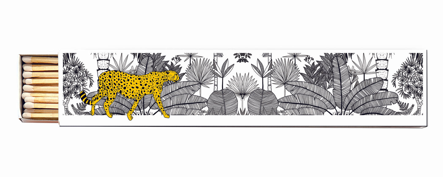 Archivist Luxury Matches Long Cheetah in Jungle White | Archivist | Miss Arthur | Home Goods | Tasmania