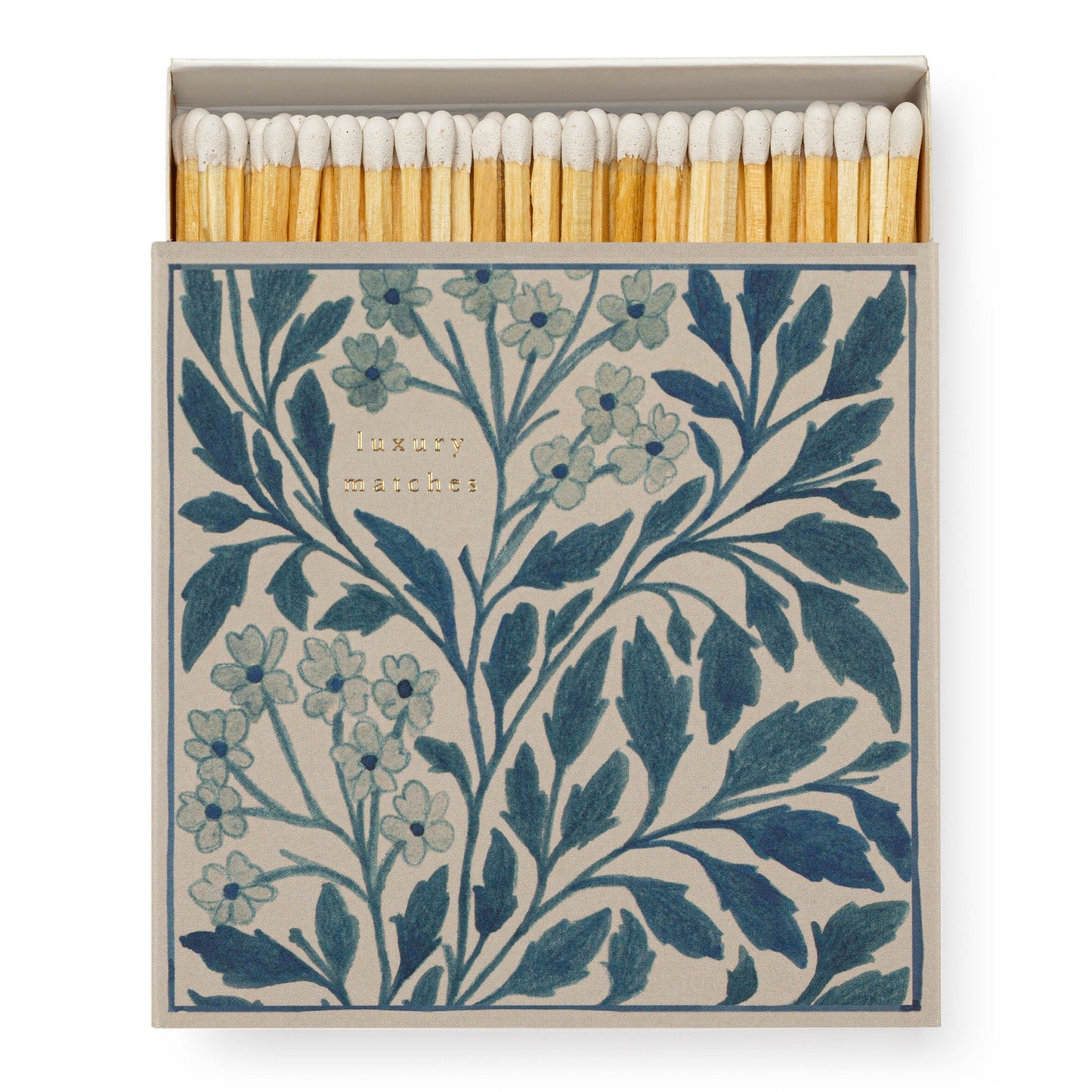 Archivist Luxury Matches Blue Floral by Wanderlust Paper Co | Archivist | Miss Arthur | Home Goods | Tasmania