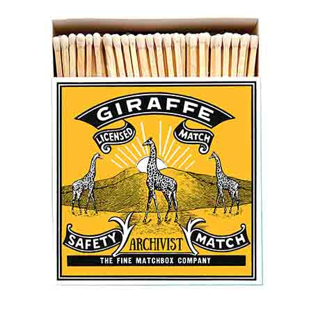 Archivist Luxury Matches Giraffe | Archivist | Miss Arthur | Home Goods | Tasmania