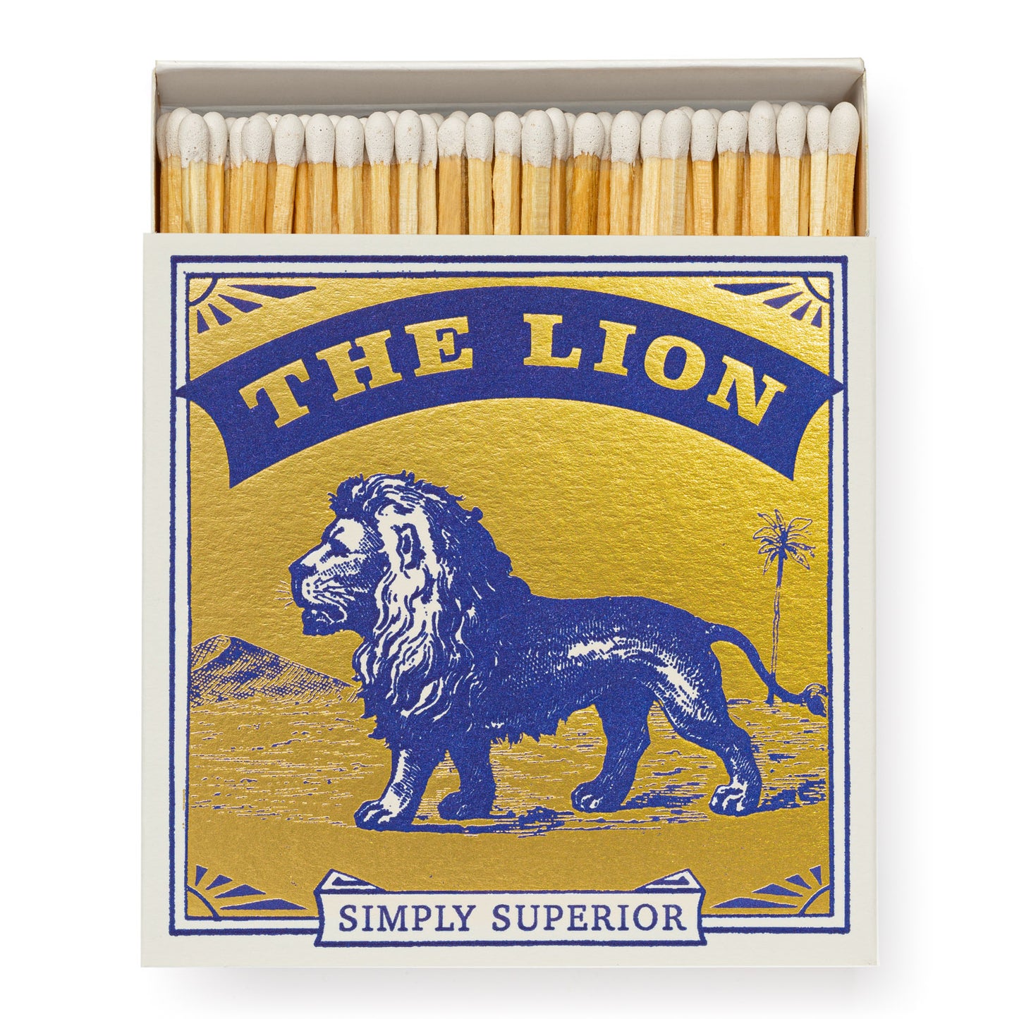 Archivist Luxury Matches Gold Lion | Archivist | Miss Arthur | Home Goods | Tasmania