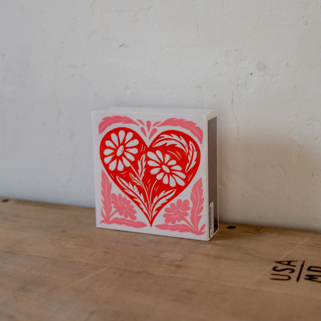 Archivist Luxury Matches Botanical Heart | Archivist | Miss Arthur | Home Goods | Tasmania