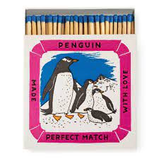 Archivist Luxury Matches Penguins | Archivist | Miss Arthur | Home Goods | Tasmania