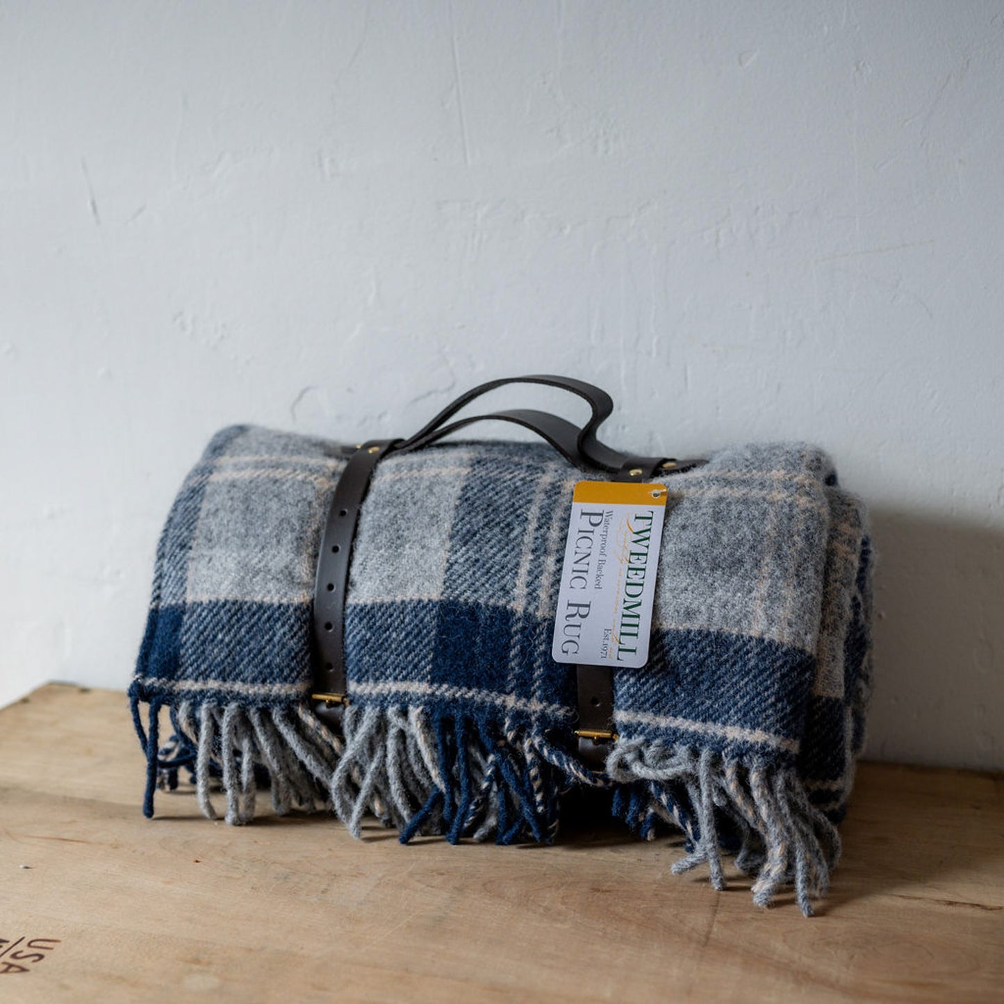Tweedmill Textiles Polo Wool Picnic Rug Navy Bannockbane | Tweedmill Textiles | Miss Arthur | Home Goods | Tasmania