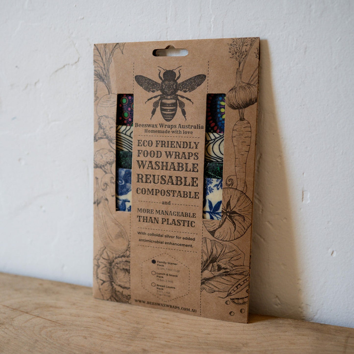 Beeswax Wraps Family Starter Pack | Beeswax Wraps Australia | Miss Arthur | Home Goods | Tasmania