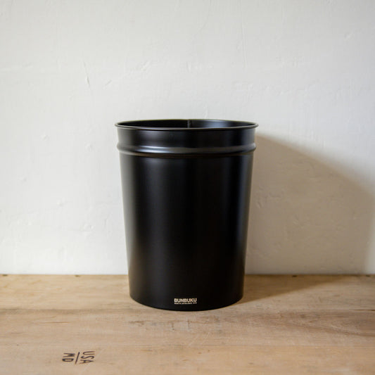 Bunbuku Tapered Waste Bucket Small Black | Bunbuku | Miss Arthur | Home Goods | Tasmania