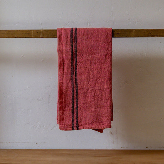 Charvet Éditions French Linen Country Tea Towel Camelia