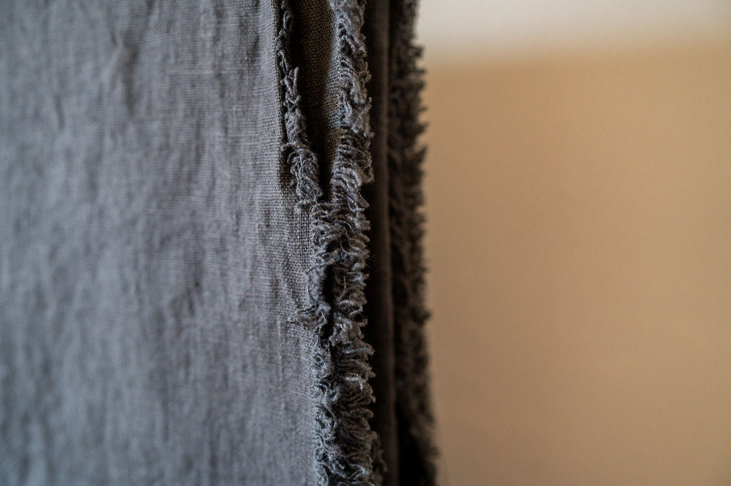 Aqua Vireo Swedish Linen Tablecloth Charcoal 300cm x 140cm | Aqua Vireo | Miss Arthur | Home Goods | Tasmania