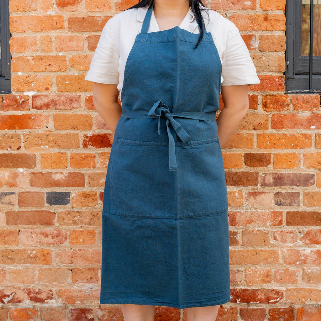 Charvet Éditions French Linen Apron Pétrole | Charvet Éditions | Miss Arthur | Home Goods | Tasmania