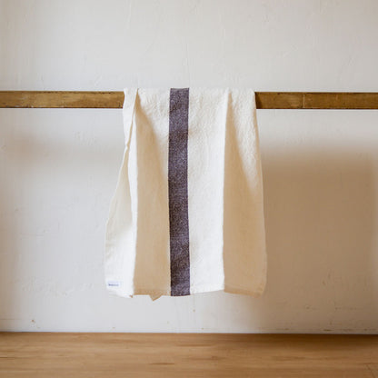 Charvet Éditions French Linen Doudou Tea Towel Blanc Marron | Charvet Éditions | Miss Arthur | Home Goods | Tasmania