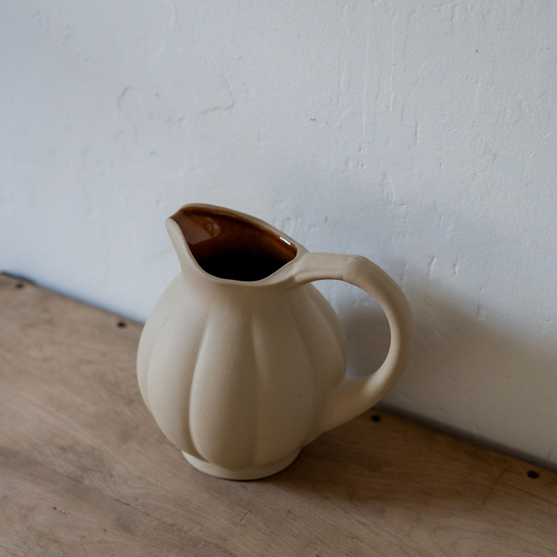 Manufacture de Digoin Pumpkin Shaped Jug 1L Gres Brut Miel | Manufacture de Digoin | Miss Arthur | Home Goods | Tasmania