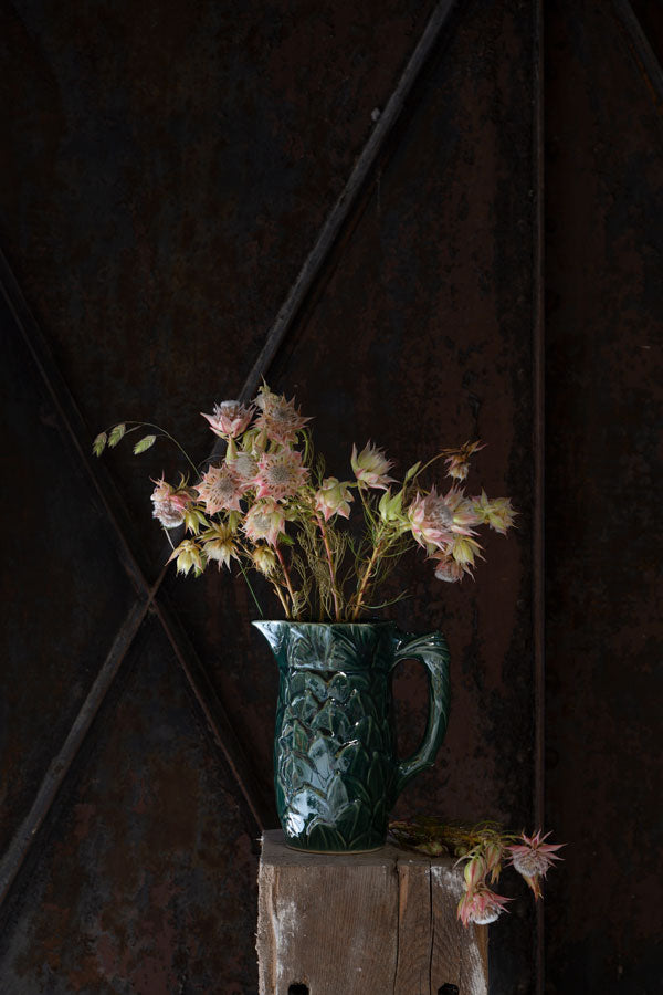 Manufacture de Digoin Leaf Jug 1L Vert Secret | Manufacture de Digoin | Miss Arthur | Home Goods | Tasmania