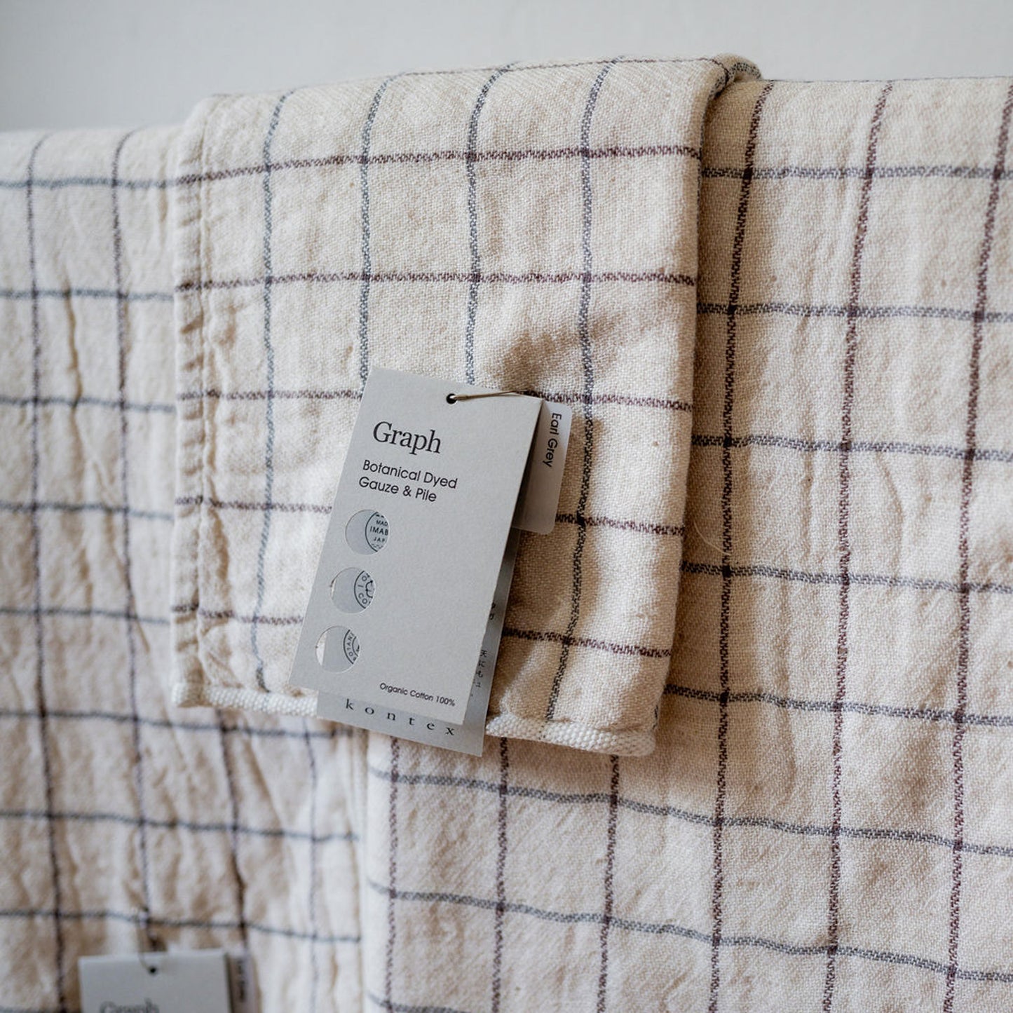 Kontex Graph Bath Towel Earl Grey | Kontex | Miss Arthur | Home Goods | Tasmania