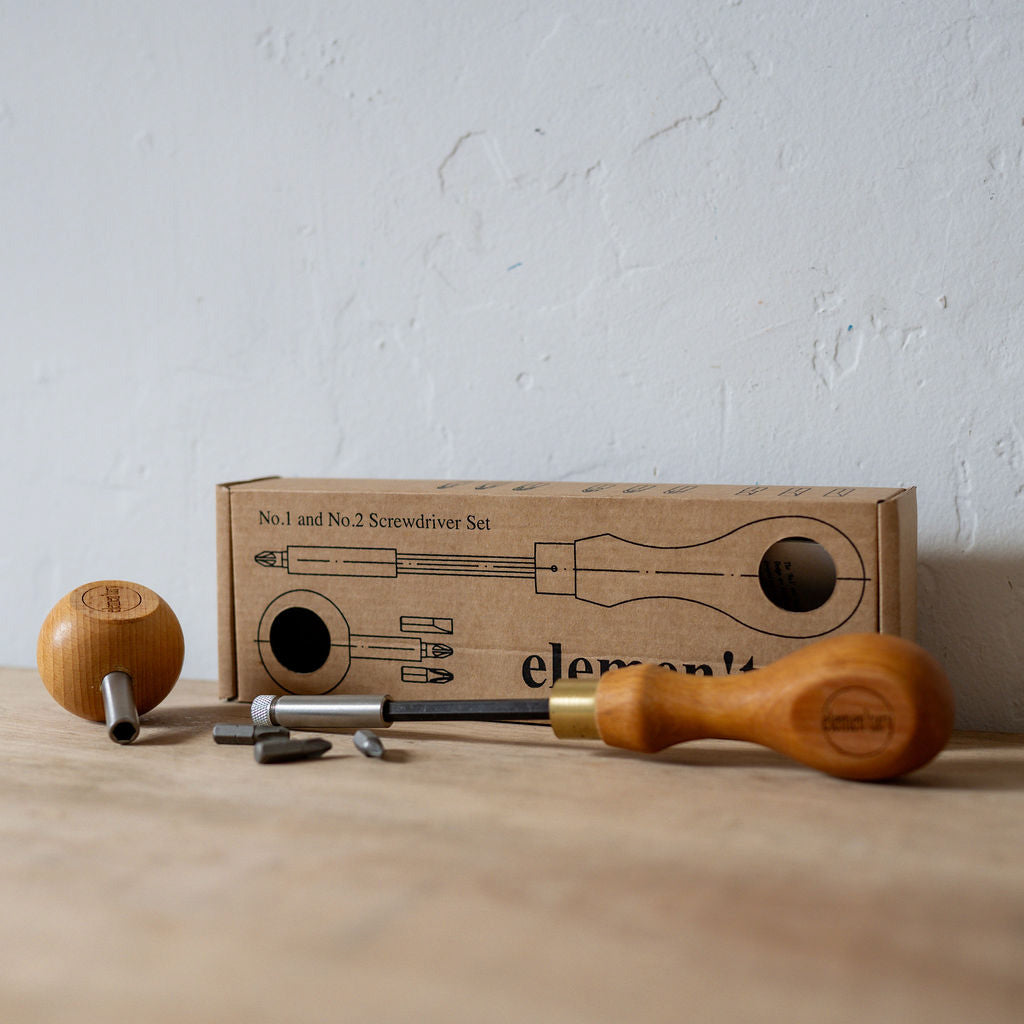 No.3 Screwdriver Sets (Both Handle + 9 Bits) | elemen'tary | Miss Arthur | Home Goods | Tasmania