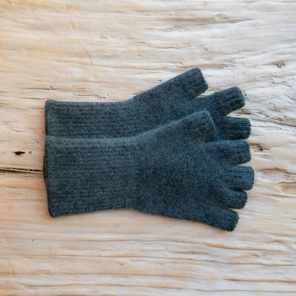 Penelope Durston Angora and Lambswool Fingerless Gloves Fir Needle | Penelope Durston | Miss Arthur | Home Goods | Tasmania