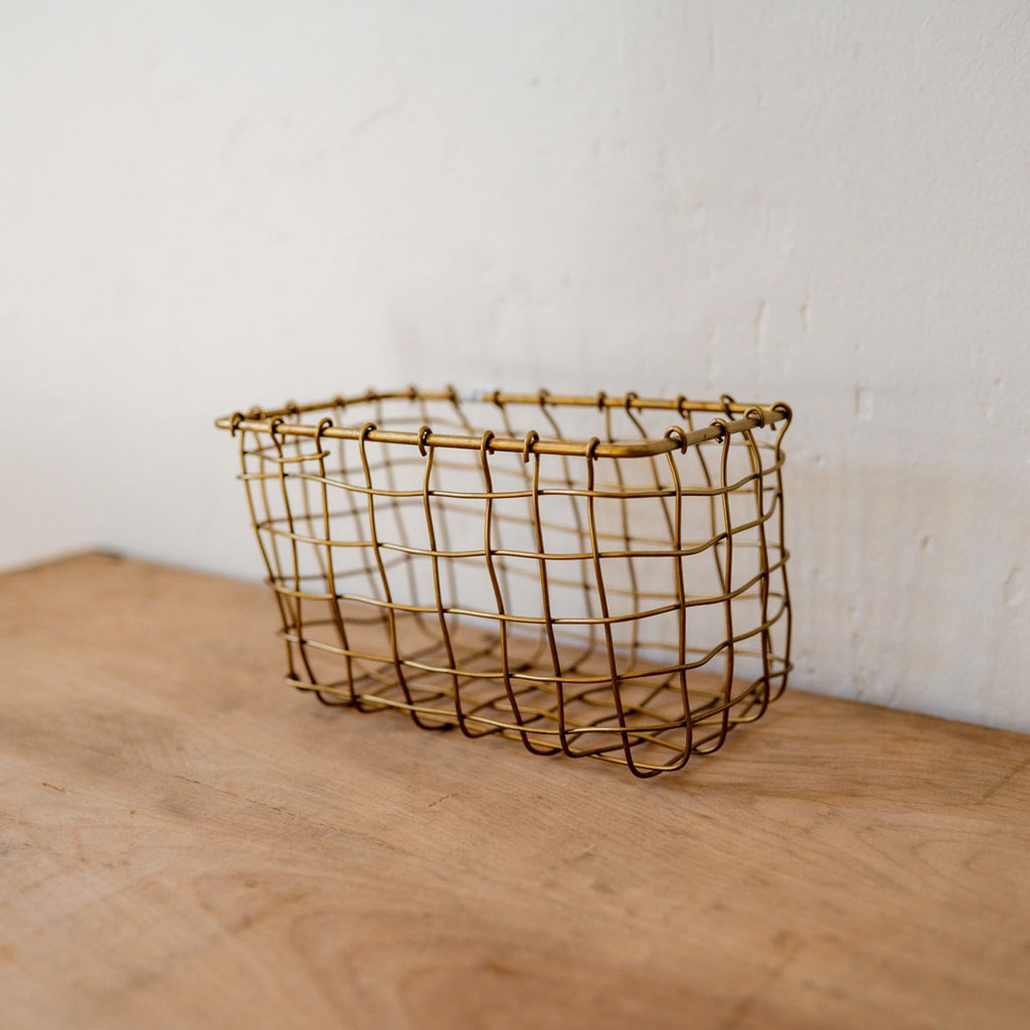 Fog Linen Work Brass Basket Rectangle | Fog Linen Work | Miss Arthur | Home Goods | Tasmania