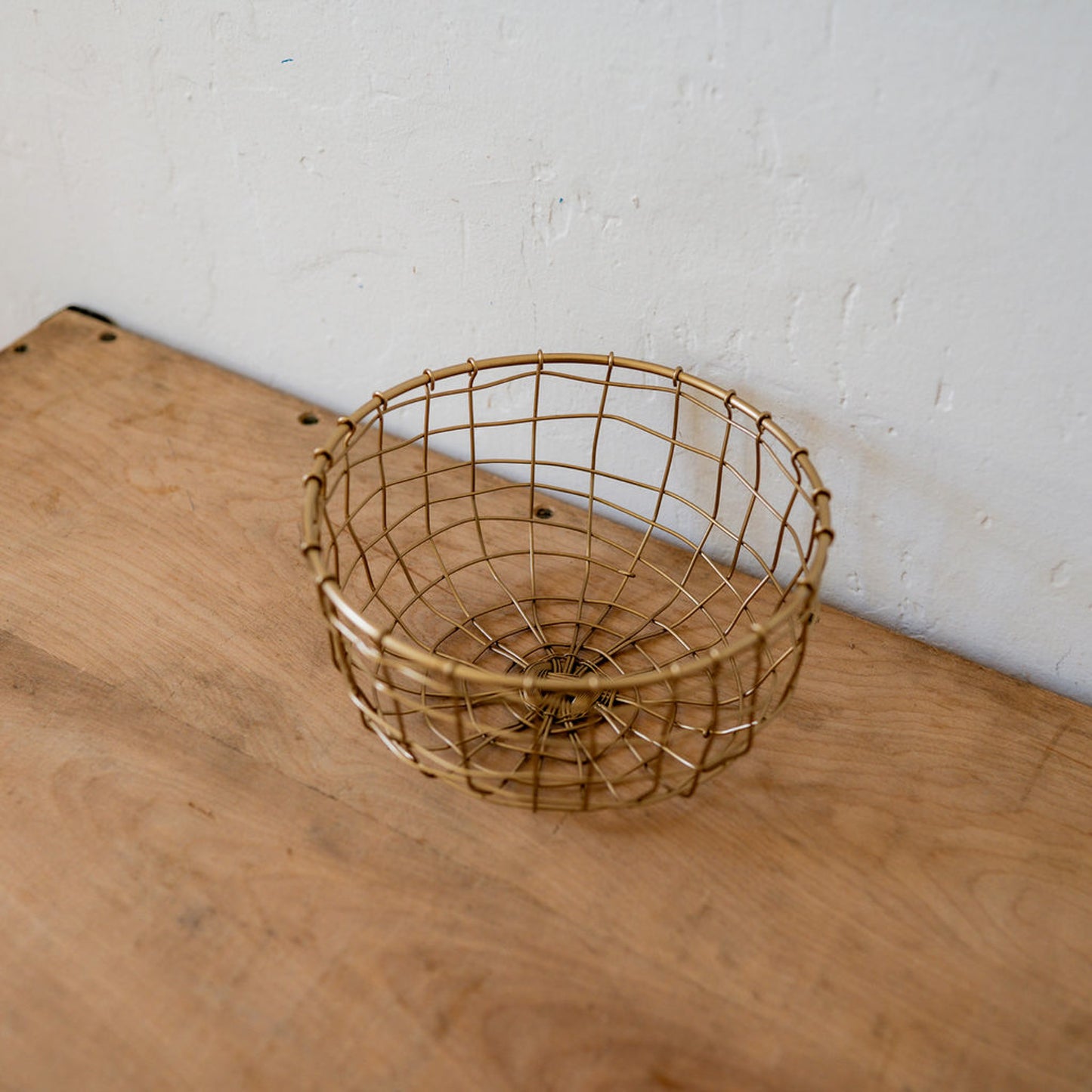 Fog Linen Work Brass Wire Basket Round Shallow Small | Fog Linen Work | Miss Arthur | Home Goods | Tasmania
