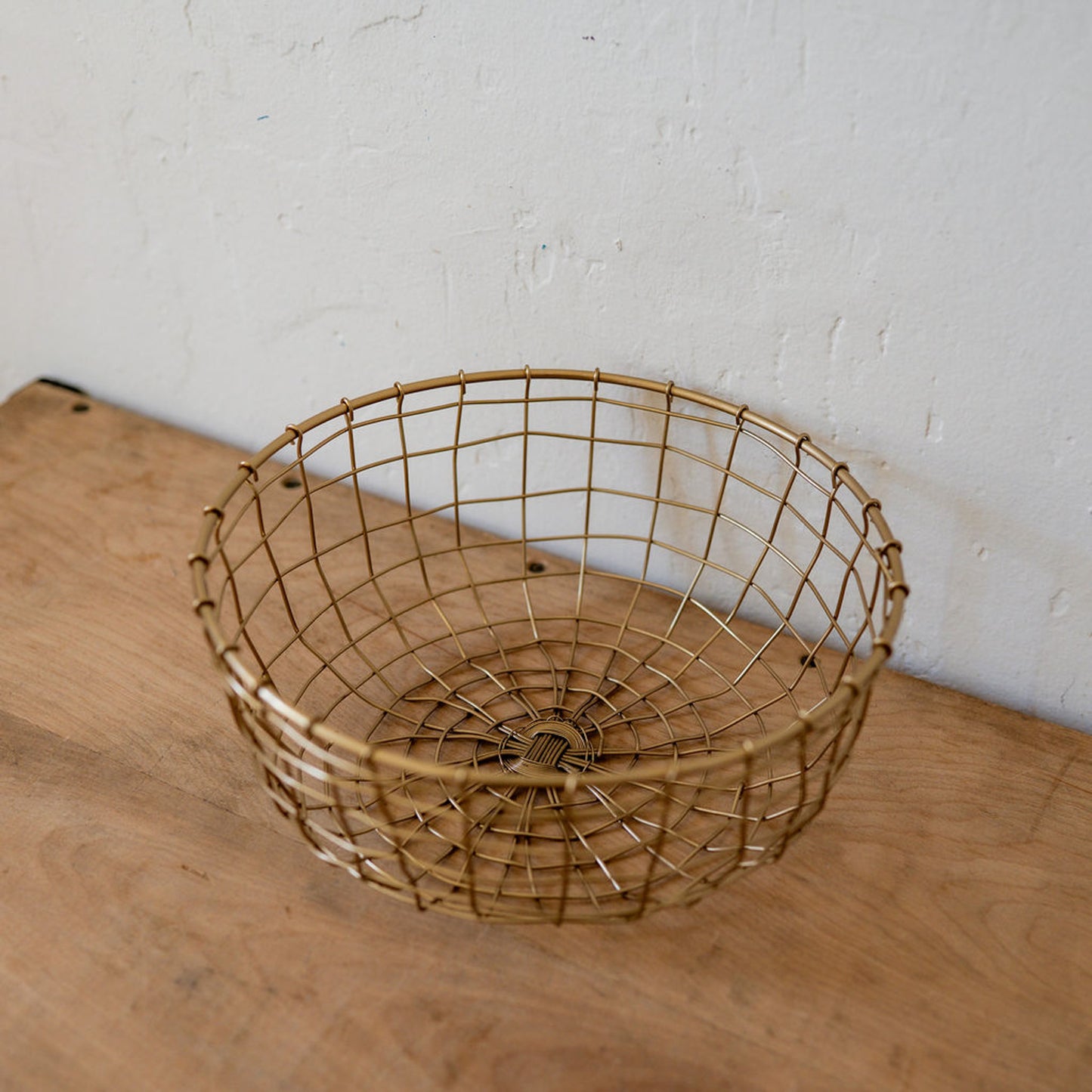 Fog Linen Work Brass Wire Basket Round Shallow Medium | Fog Linen Work | Miss Arthur | Home Goods | Tasmania