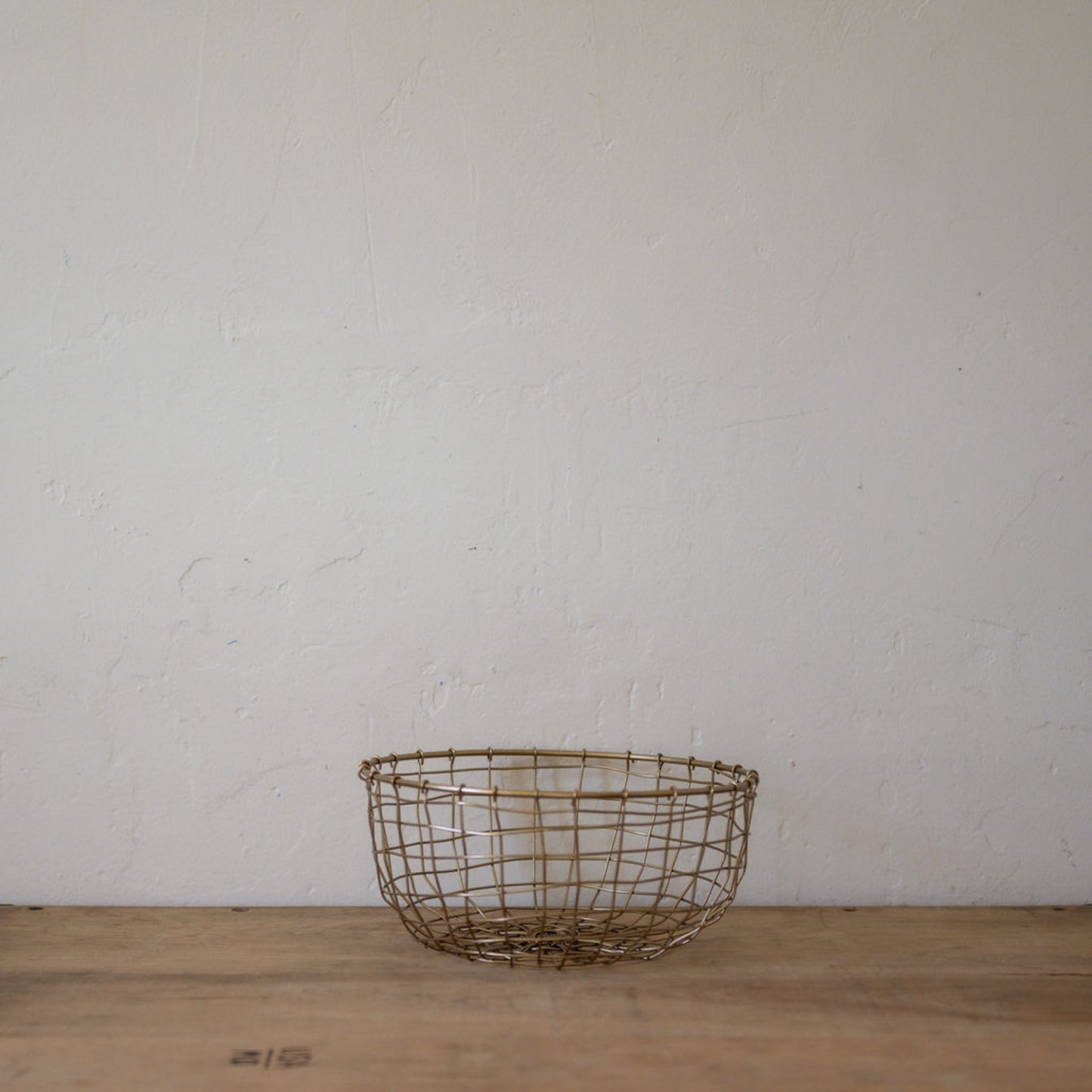 Fog Linen Work Brass Wire Basket Round Shallow Medium | Fog Linen Work | Miss Arthur | Home Goods | Tasmania