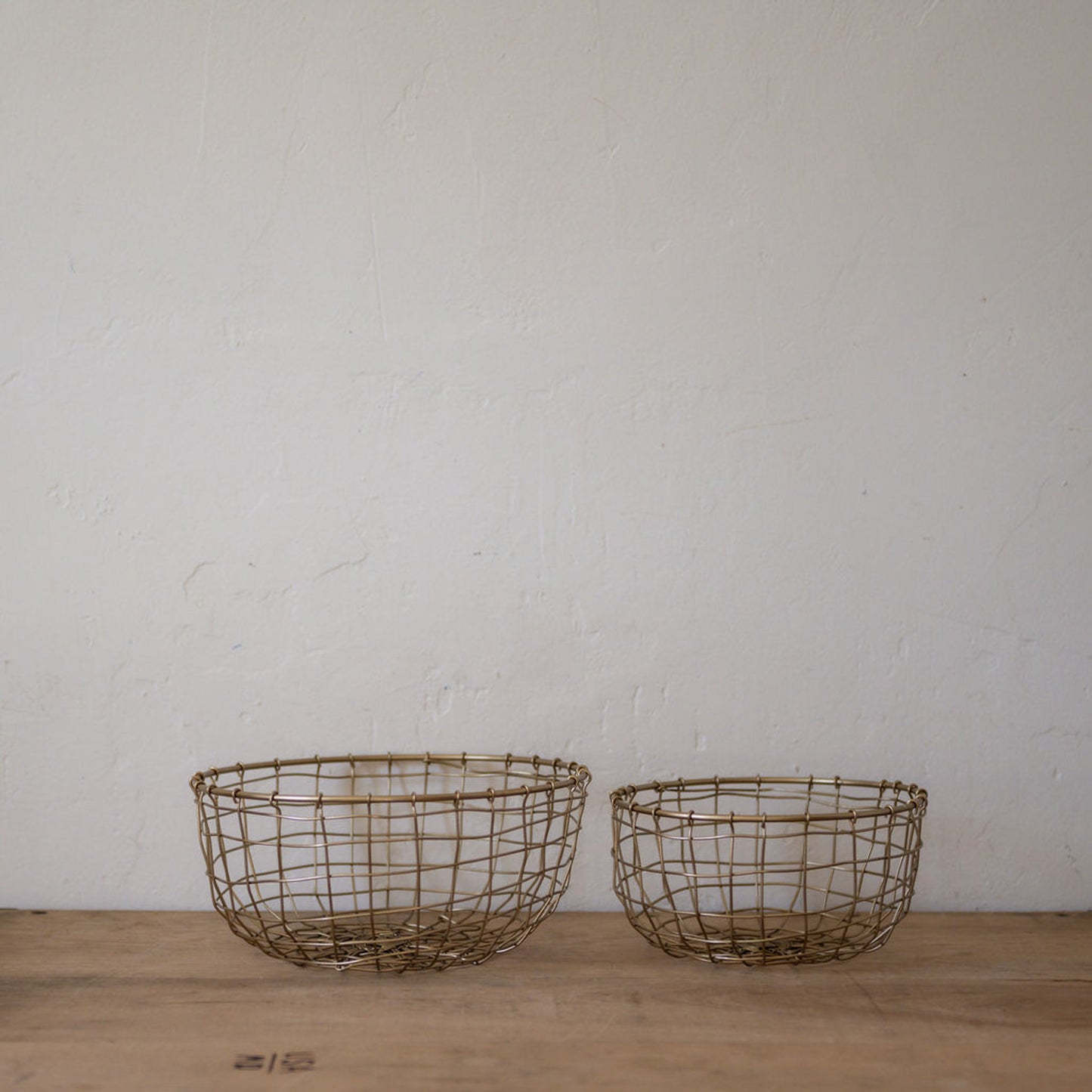 Fog Linen Work Brass Wire Basket Round Shallow Small | Fog Linen Work | Miss Arthur | Home Goods | Tasmania