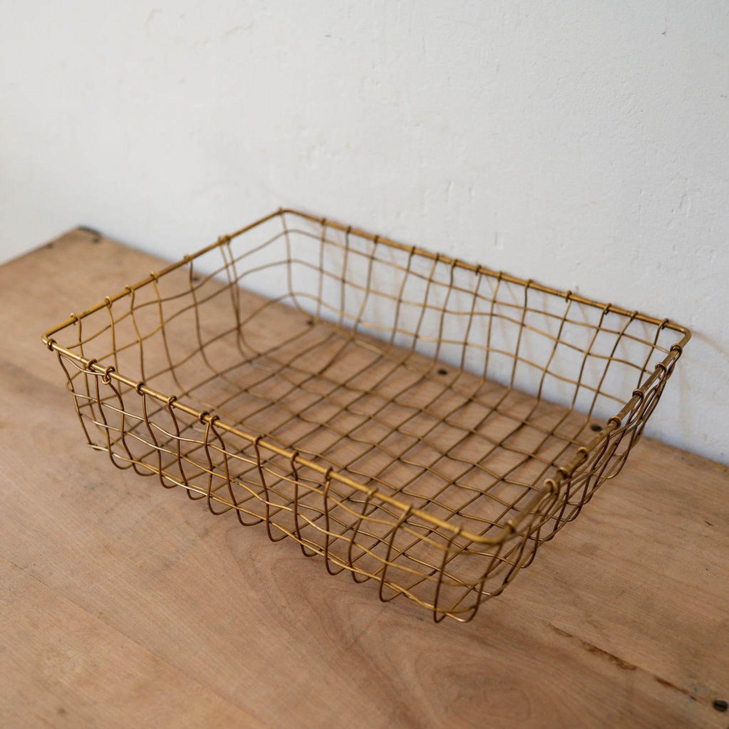Fog Linen Work Brass Basket Rectangle Large | Fog Linen Work | Miss Arthur | Home Goods | Tasmania