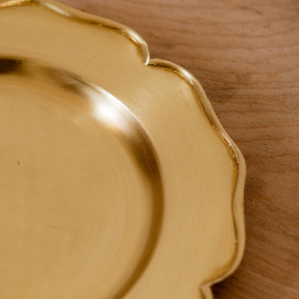 Fog Linen Work Brass Ruffle Edge Tray Medium | Fog Linen Work | Miss Arthur | Home Goods | Tasmania