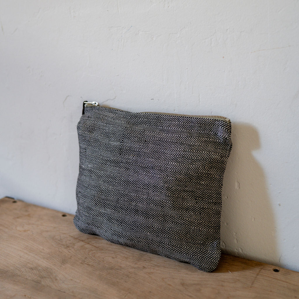 Fog Linen Work Canna Pouch Large Herringbone | Fog Linen Work | Miss Arthur | Home Goods | Tasmania