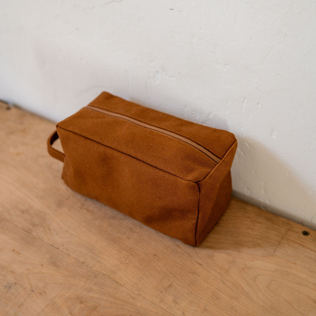 Fog Linen Work Cotton Teeya Pouch Large Amber | Fog Linen Work | Miss Arthur | Home Goods | Tasmania