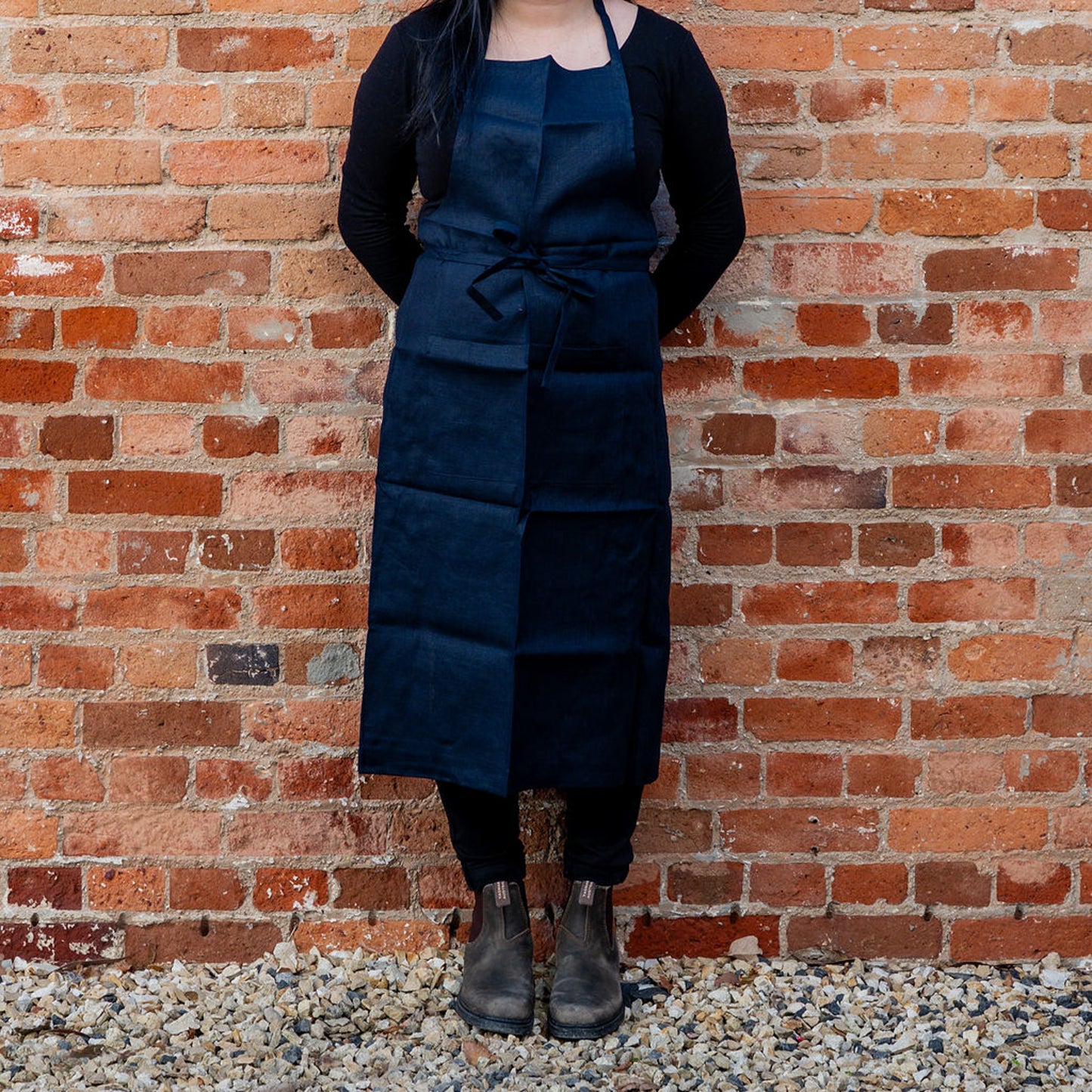 Fog Linen Work Linen Full Apron Navy | Fog Linen Work | Miss Arthur | Home Goods | Tasmania
