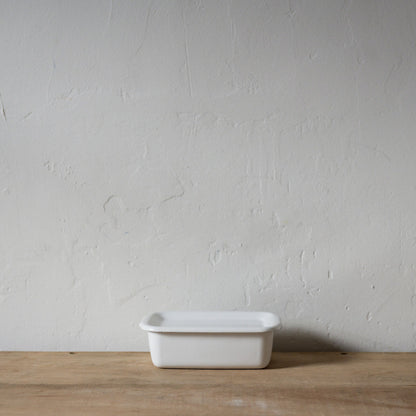 Noda Horo White Enamel Rectangle Deep Food Container Medium | Noda Horo | Miss Arthur | Home Goods | Tasmania