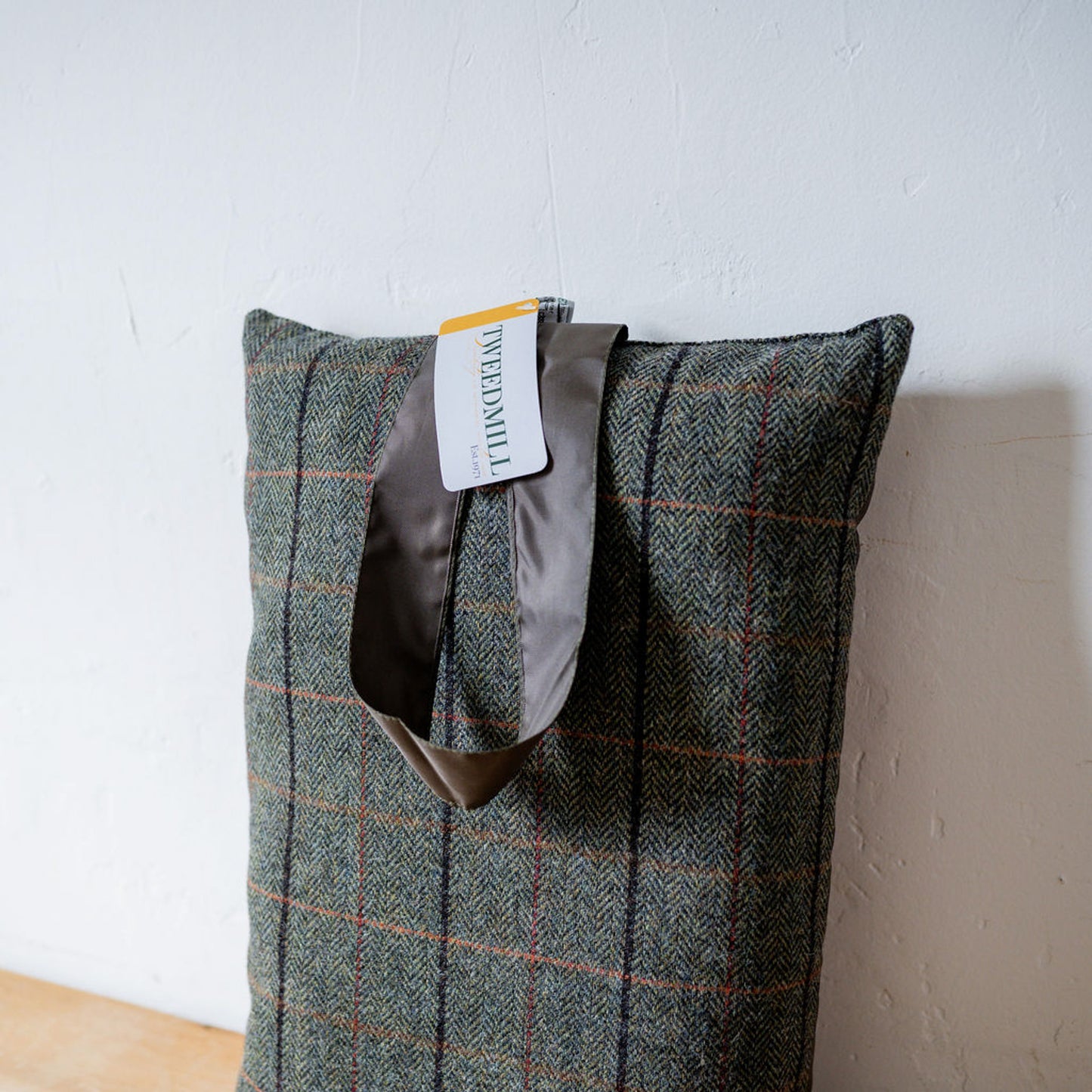 Tweedmill Textiles Kneeler Cushion Tweed Green/Brown | Tweedmill Textiles | Miss Arthur | Home Goods | Tasmania