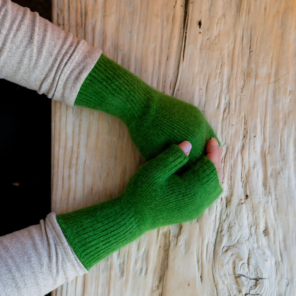 Penelope Durston Angora and Lambswool Slove Grass Green | Penelope Durston | Miss Arthur | Home Goods | Tasmania
