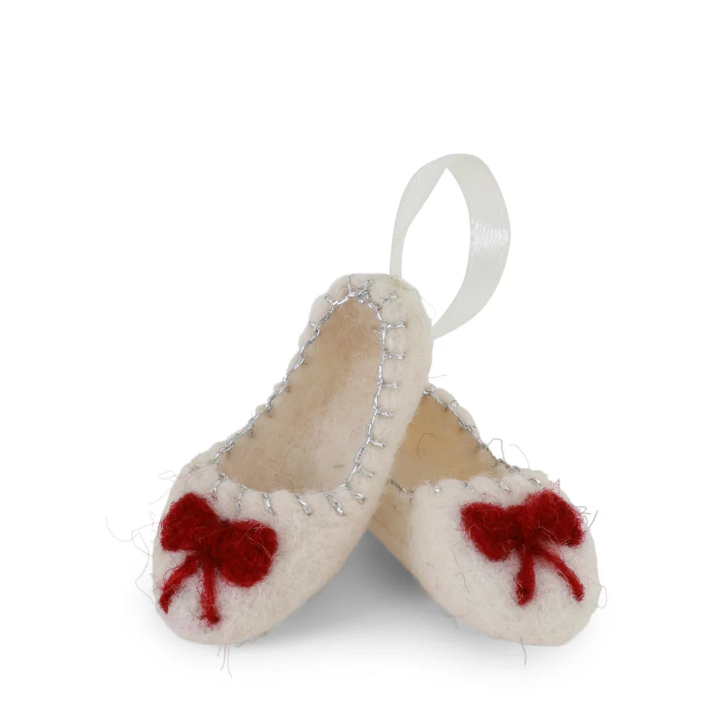 Gry & Sif Ballerina Shoes White with Bow Decoration | Gry & Sif | Miss Arthur | Home Goods | Tasmania