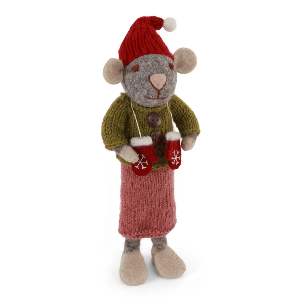 Gry & Sif Big Mouse Girl Grey with Mittens | Gry & Sif | Miss Arthur | Home Goods | Tasmania