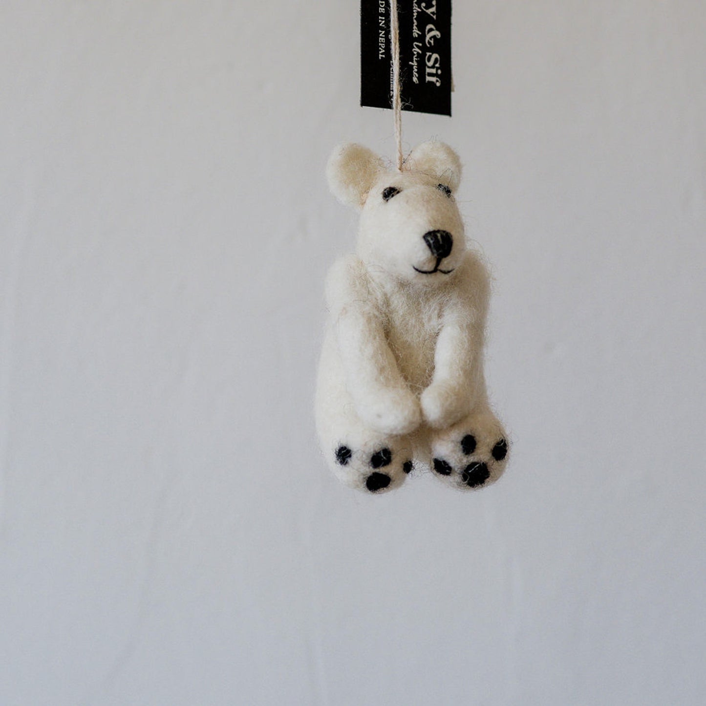 Gry & Sif Felt Polar Bear Ornament | Gry & Sif | Miss Arthur | Home Goods | Tasmania