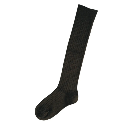 Hakne Merino Wool Ribbed High Socks Mocha Brown Medium | Hakne | Miss Arthur | Home Goods | Tasmania