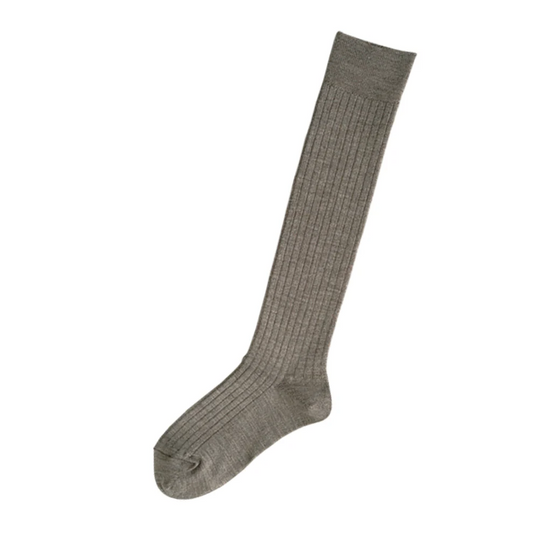 Hakne Merino Wool Ribbed High Socks Beige Small | Hakne | Miss Arthur | Home Goods | Tasmania