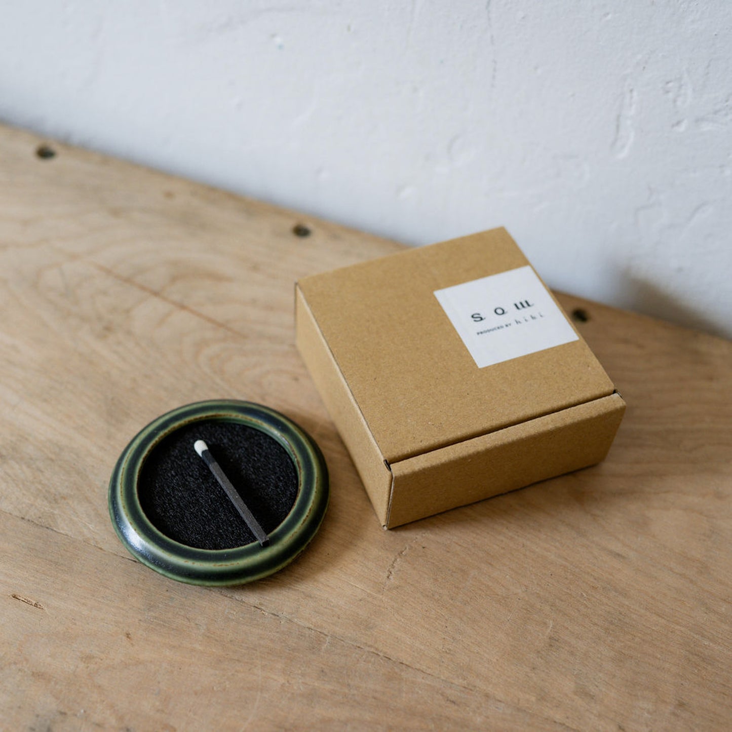 Hibi Ceramic Incense Dish Round Moss | Hibi | Miss Arthur | Home Goods | Tasmania
