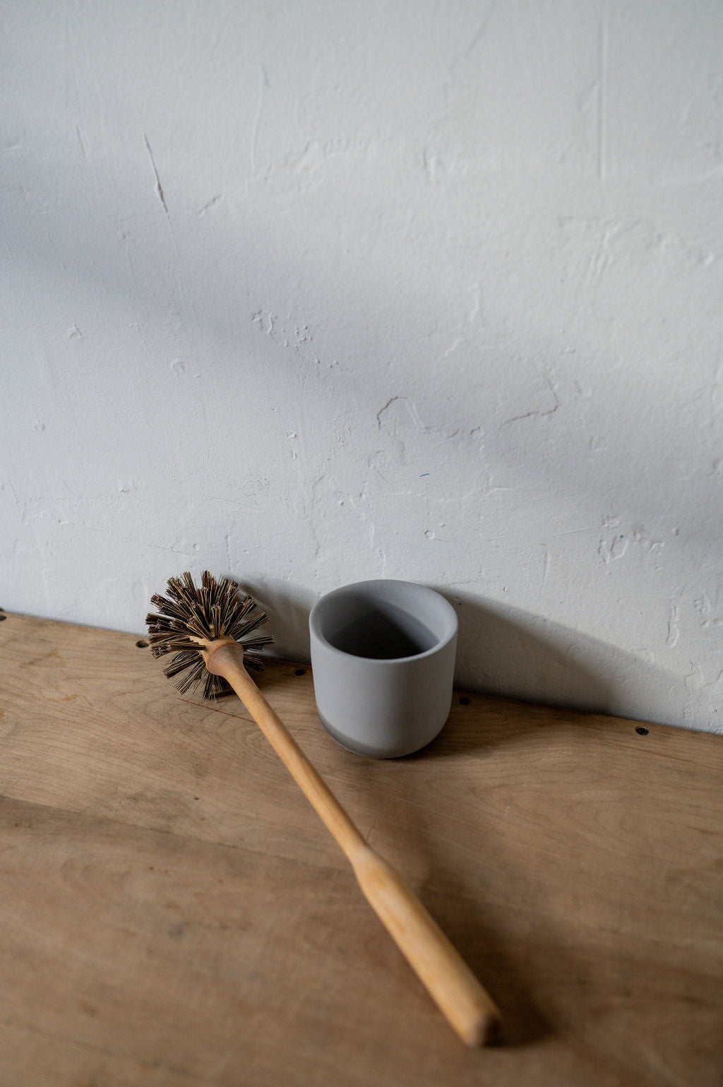 Iris Hantverk Toilet Brush Birch Concrete Cup Grey | Iris Hantverk | Miss Arthur | Home Goods | Tasmania