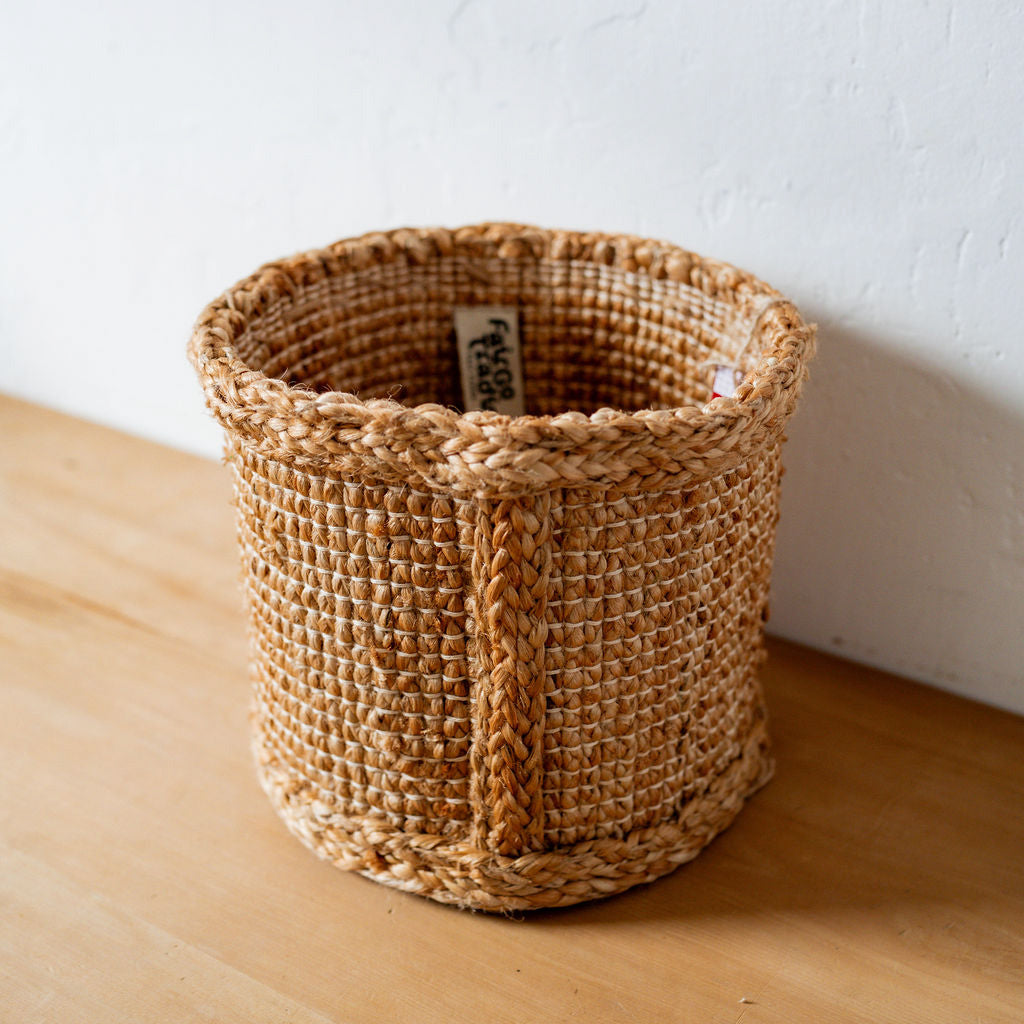 Fair Go Trading Jute Basket Hatched No Handles Medium | Fair Go Trading | Miss Arthur | Home Goods | Tasmania