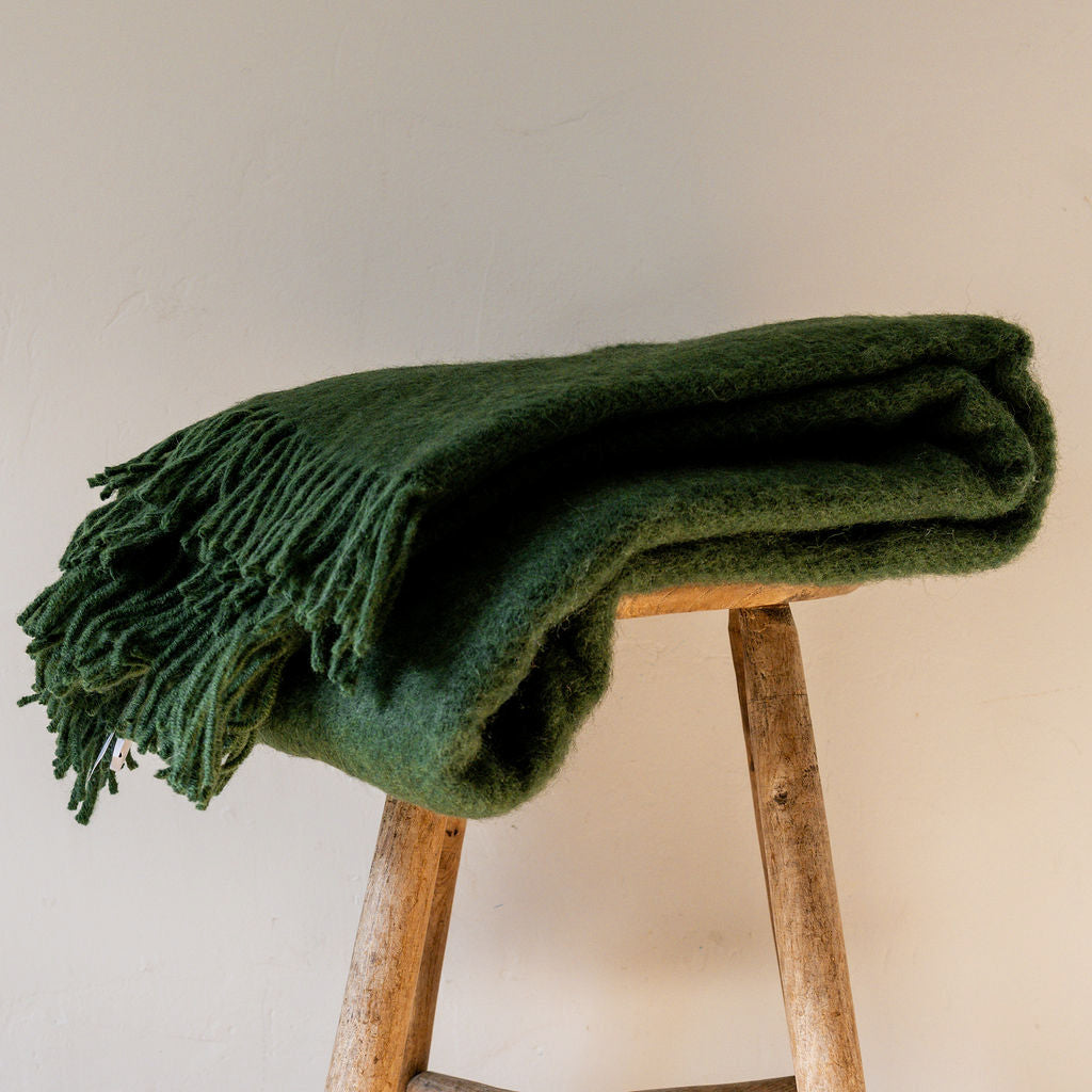 Klippan Gotland Wool Blanket Bottle Green | Klippan | Miss Arthur | Home Goods | Tasmania