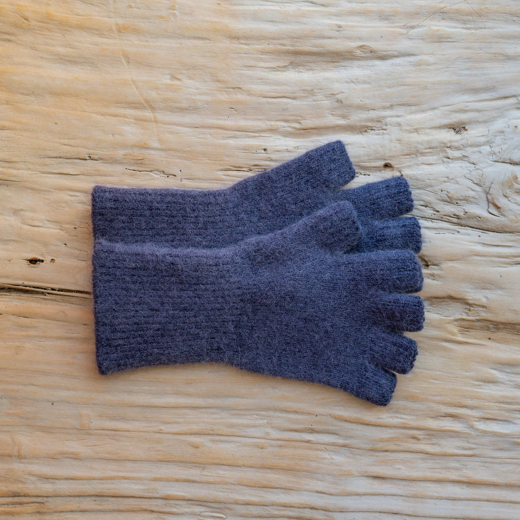 Penelope Durston Angora and Lambswool Fingerless Gloves Lavender Haze | Penelope Durston | Miss Arthur | Home Goods | Tasmania