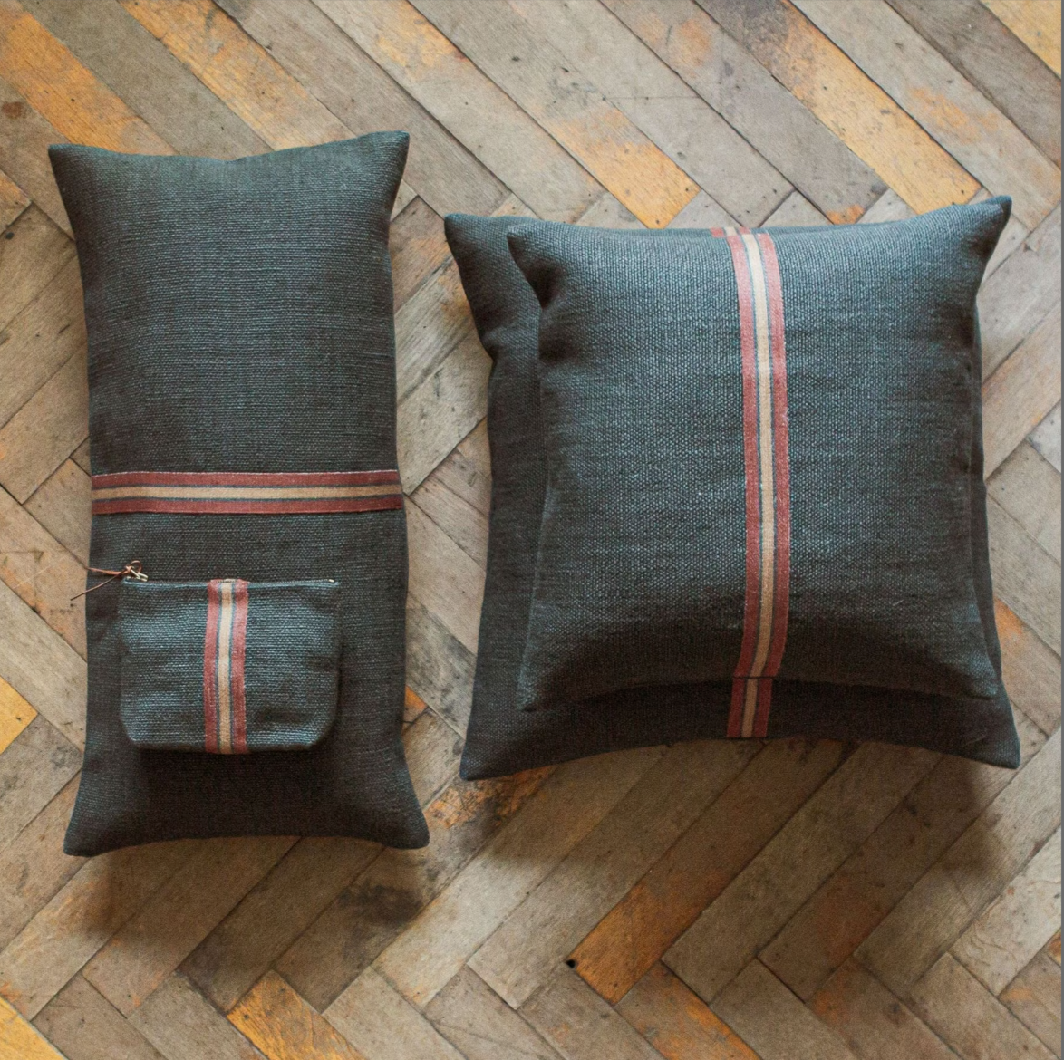 Libeco Jasper Cushion Cover 50cm x 50cm Smoke | Libeco | Miss Arthur | Home Goods | Tasmania