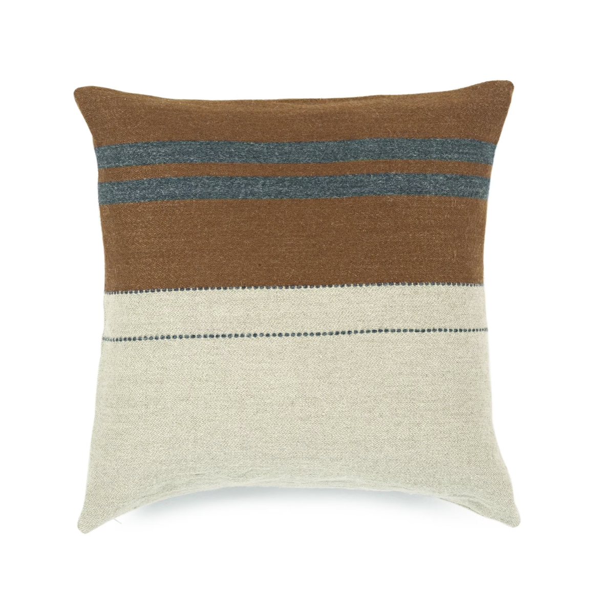 Libeco Highland Stripe Cushion Cover Smoke 63cm x 63cm | Libeco | Miss Arthur | Home Goods | Tasmania
