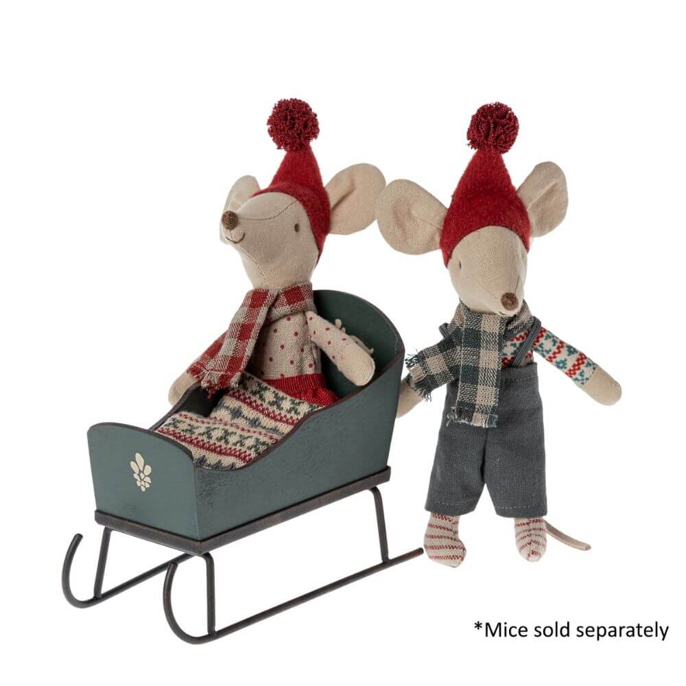 Maileg Sleigh for Mouse Green | Maileg Design | Miss Arthur | Home Goods | Tasmania